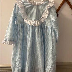 Classic Whimsy Blue and White Gingham Dress Size 5